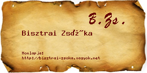 Bisztrai Zsóka névjegykártya